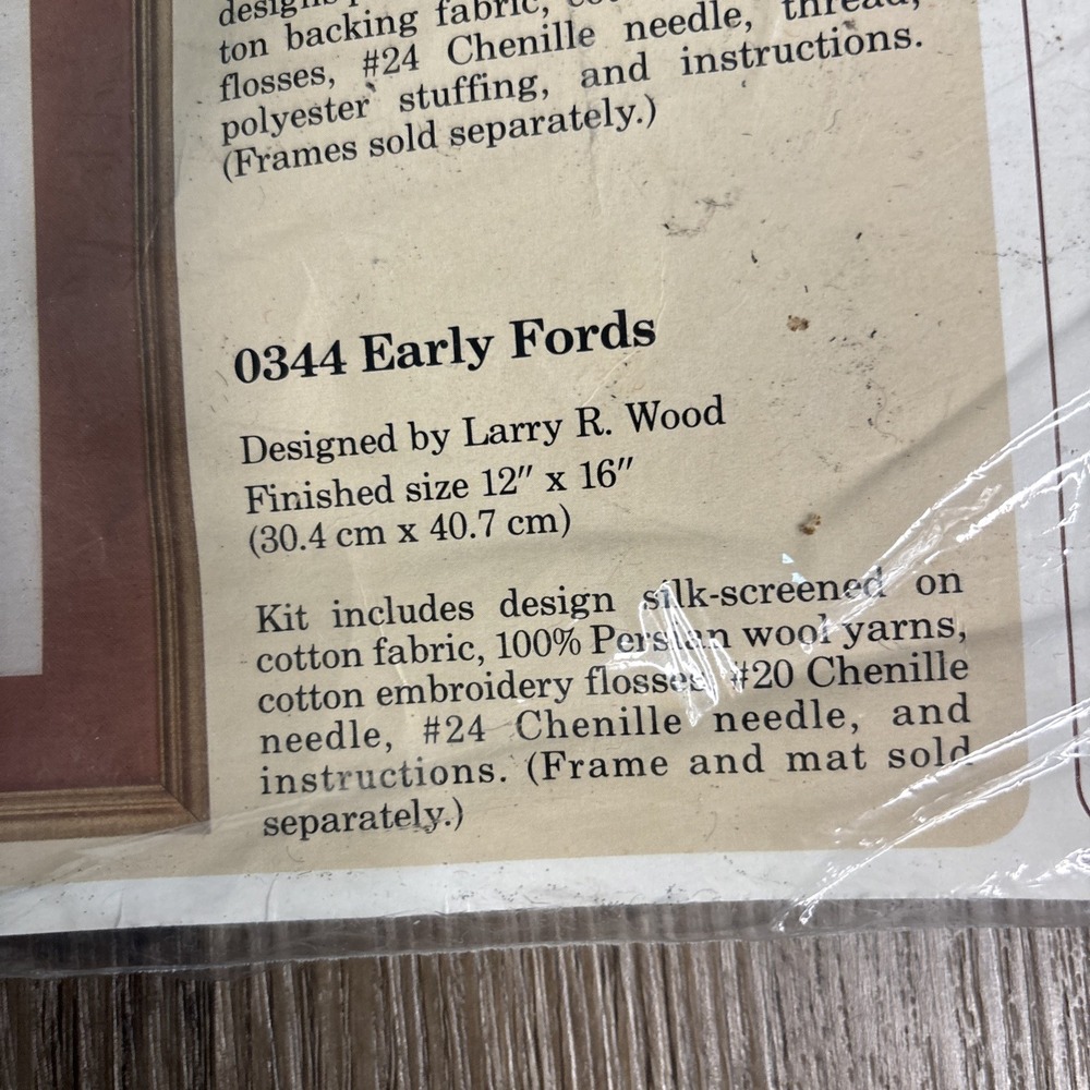 The Creative‎ Circle Embroidery Needle Craft Kit #0344 Early Fords 1986 - Picture 3 of 5